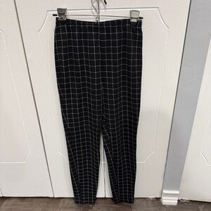 SHEIN Black and White Checkered High Waisted Leggings